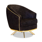 Fotoliu LISABONA , tapiterie catifea neagra