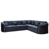 Coltar EXTENSIBIL PARIS Tip L , NEGRU CU AURIU 300 x 270 cm