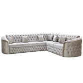 Coltar EXTENSIBIL PARIS Tip L , CAPUCINO CU AURIU 310 x 270 cm