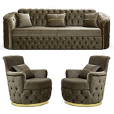 SET 3/1/1 CANAPEA EXTENSIBILA CU 2 FOTOLII PARIS, Catifea Maro