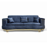 Canapea VENETTI 3 locuri, tapitata albastra