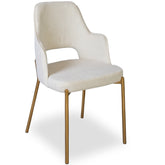 Scaun INA METAL, tapiterie boukle bej