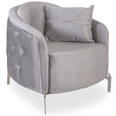 Fotoliu ALMIRA , tapitat Gri cu Argintiu