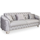 Canapea ALMIRA 3 locuri, tapitata Gri cu Argintiu