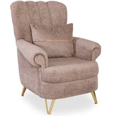 Fotoliu VERA , tapiterie Boukle Capucino cu Gold