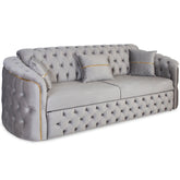 Canapea extensibila PARIS 3 locuri, tapitata gri