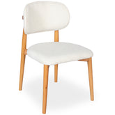 Scaun POLO lemn maro, tapiterie boukle BEJ