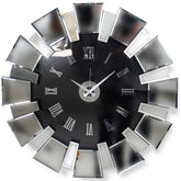 Ceas de perete , oglinda Silver Ø80cm