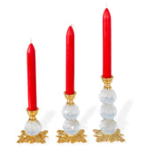 Set 3 sfesnice din metal auriu