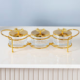 Tava servire cu 3 compartimente