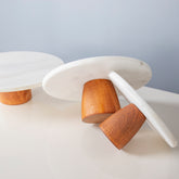 Set 3 platouri rotunde din marmura