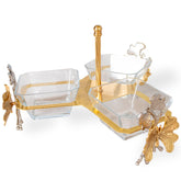 Set 3 boluri patrate de servire din sticla 10x10 cm