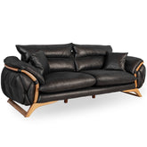 CANAPEA LUXURY ELITE 3 LOCURI, TAPITERIE NEAGRA