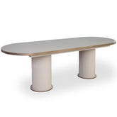 Masa cu riflaje extensibila OVALA 240/270x90 cm, CAPUCINO