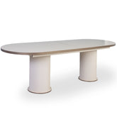 Masa cu riflaje extensibila OVALA 240/270x90 cm, BEJ