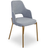 Scaun INA METAL, tapiterie boukle gri