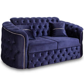 Canapea semi-extensibila PARIS 2 locuri, tapitata albastra