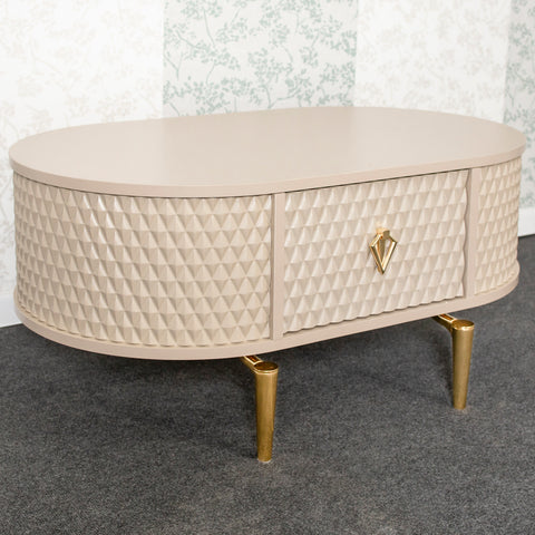 MASUTA CAFEA DIAMOND CU 2 SERTARE, CAPUCINO & AURIU - 105X60x47CM MASUTA CAFEA DIAMOND CU 2 SERTARE, CAPUCINO & AURIU - 105X60x47CM