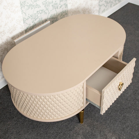 MASUTA CAFEA DIAMOND CU 2 SERTARE, CAPUCINO & AURIU - 105X60x47CM MASUTA CAFEA DIAMOND CU 2 SERTARE, CAPUCINO & AURIU - 105X60x47CM