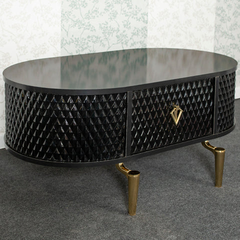 MASUTA CAFEA DIAMOND CU 2 SERTARE, NEGRU & AURIU - 105X60x47CM MASUTA CAFEA DIAMOND CU 2 SERTARE, NEGRU & AURIU - 105X60x47CM