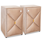 Set 2 noptiere tapitate K08, CAPUCINO