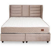 Pat tapitat SEINA cu lada de depozitare, CAPUCINO