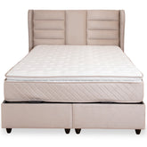 Pat tapitat SEINA cu lada de depozitare, BEJ