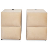 Set 2 noptiere tapitate cu usb, BEJ