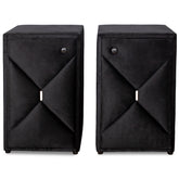 Set 2 noptiere tapitate K08, NEGRU