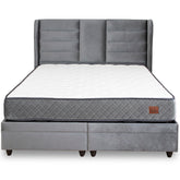 Pat tapitat SEINA cu lada de depozitare, GRI