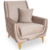 Fotoliu MILANO , tapiterie catifea capucino
