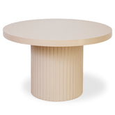 MASUTA BEJ DE CAFEA ROTUNDA CU RIFLAJE, 70x70x50cm