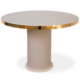 MASA CAPUCINO & AURIU, ROTUNDA CU RIFLAJE 105X105X75CM