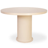 MASA BEJ, ROTUNDA CU RIFLAJE 105X105X75CM