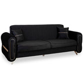 CANAPEA 3 LOCURI PALACE NEAGRA - EXTENSIBILA, CLICK CLACK