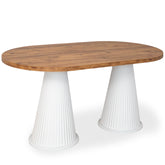 Masa INNA CON cu riflaje 160x90 cm , blat wood