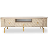 Comoda TV DIAMOND Capucino cu Auriu 180x40x50cm