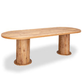 Masa cu riflaje 240x90 cm , blat lemn