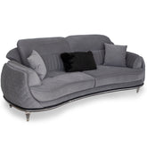 CANAPEA LUXURY ATLANTA 3 LOCURI, TAPITERIE CATIFEA GRI