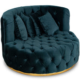 Fotoliu tapitat XXL , tapiterie catifea verde INCHIS