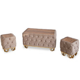 SET 3 IN 1 MASUTE DE CAFEA CHESTER TAPITATE AURIU CU CAPUCINO