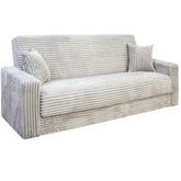 Canapea extensibila SOFT de 3 locuri cu lada de depozitare, Catifea Fluffy GRI