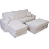 Coltar extensibil SOFT Tip L, 160x240 cm, Catifea Fluffy BEJ