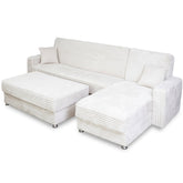 Coltar extensibil SOFT Tip L, 160x300 cm, Catifea Fluffy BEJ