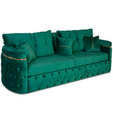 Canapea extensibila RIO LUX 3 locuri, tapitata verde