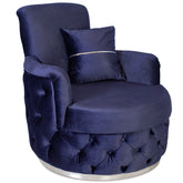 Fotoliu RIO LUX , tapiterie catifea albastra