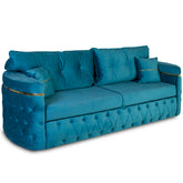 Canapea extensibila RIO LUX 3 locuri, tapitata turcoaz