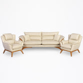 SET 3/1/1 CANAPEA LUXURY ELITE 3 LOCURI SI 2 FOTOLII, TAPITERIE BEJ