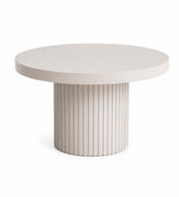 MASUTA CAPUCINO DE CAFEA ROTUNDA CU RIFLAJE, 70x70x50cm