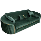 CANAPEA BELINDA EXTENSIBILA ELECTRICA, CATIFEA VERDE 270x100x75cm
